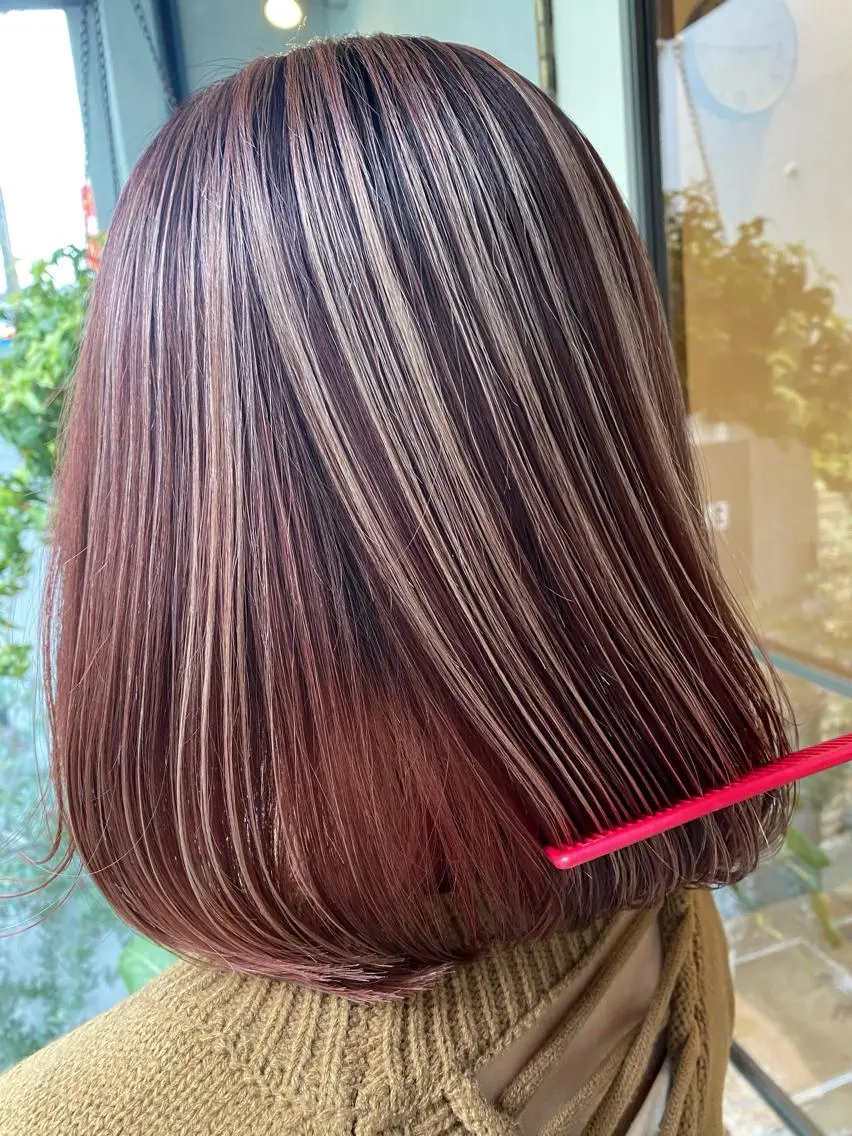 ミディアム カラー カット ヘアカラー トリートメント ENIF ヤマグチアツコのヘアスタイル