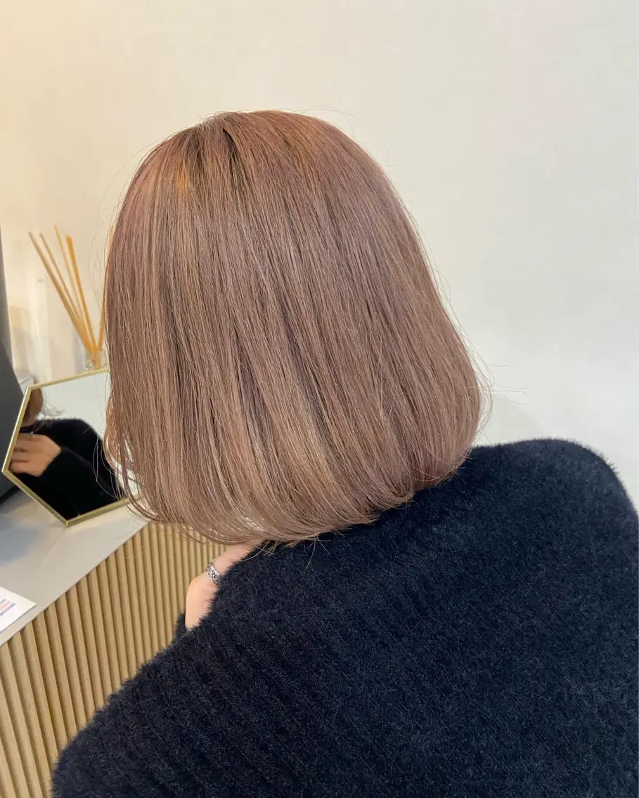ショート ヘアカラー ボブ/透明感カラー 🧸YUI❤️のヘアスタイル