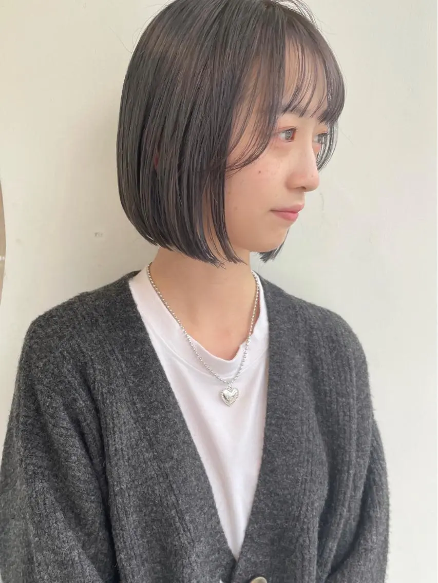 ショート アッシュ アッシュグレー アッシュグレージュ ボブ カット ヘアカラー 【ボブ/個室サロン】 癒し空間mimuraのヘアスタイル