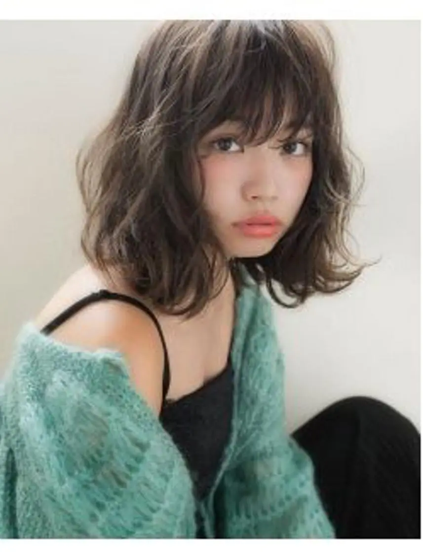 ミディアム カラー パーマ 【公式】amble luxe池袋東口🩷のヘアスタイル