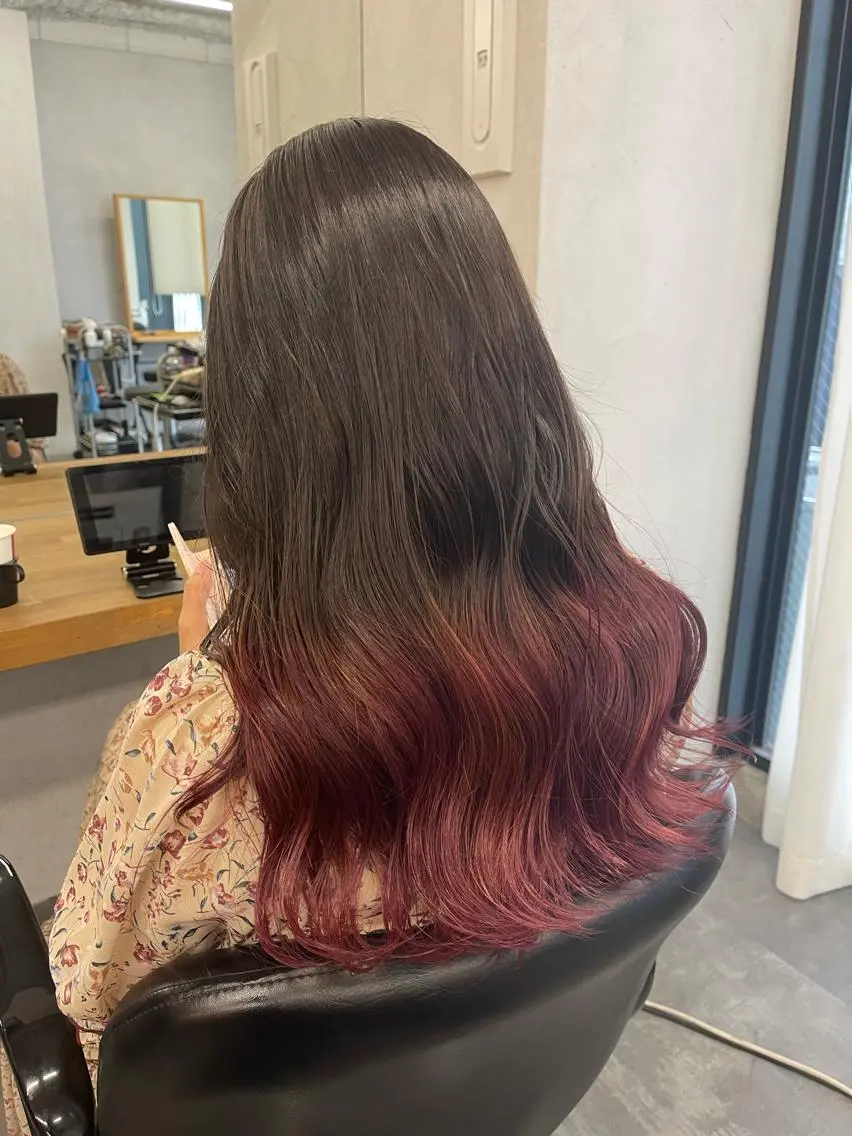 セミロング ヘアカラー トリートメント 難波 茜のヘアスタイル
