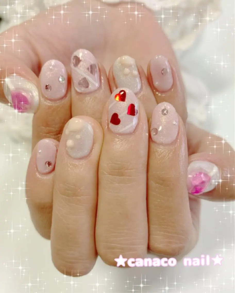 ネイル アートネイル ジェルネイル パラジェル ストーンネイル ハンドネイル ハンドケア ベテランネイル cnc nailのネイルデザイン