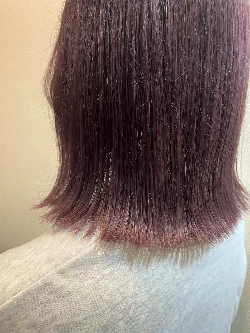 ミディアム カラー タケウチ サトミのヘアスタイル
