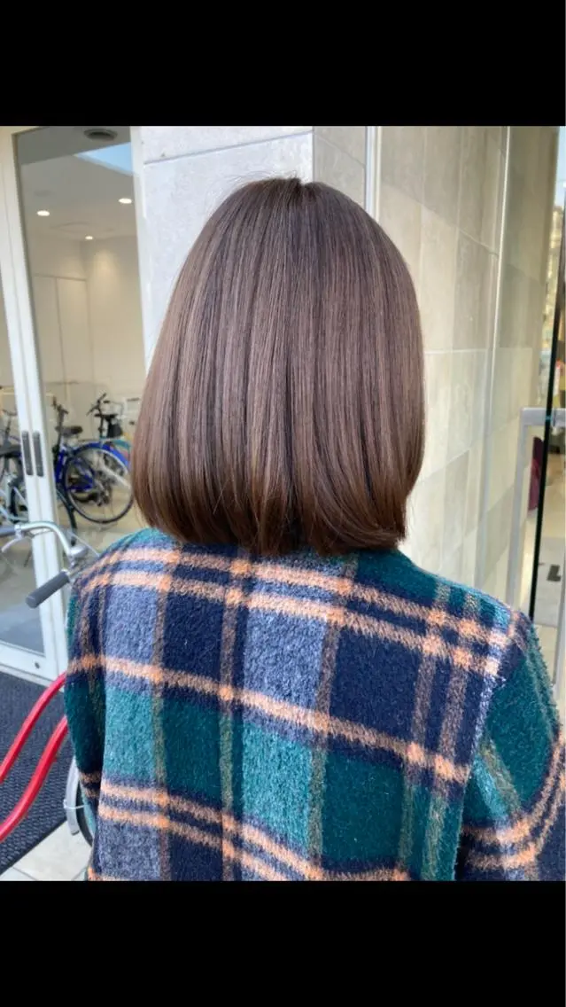 ミディアム カラー アクアカラー ハイトーンカラー 田中 あかねのヘアスタイル