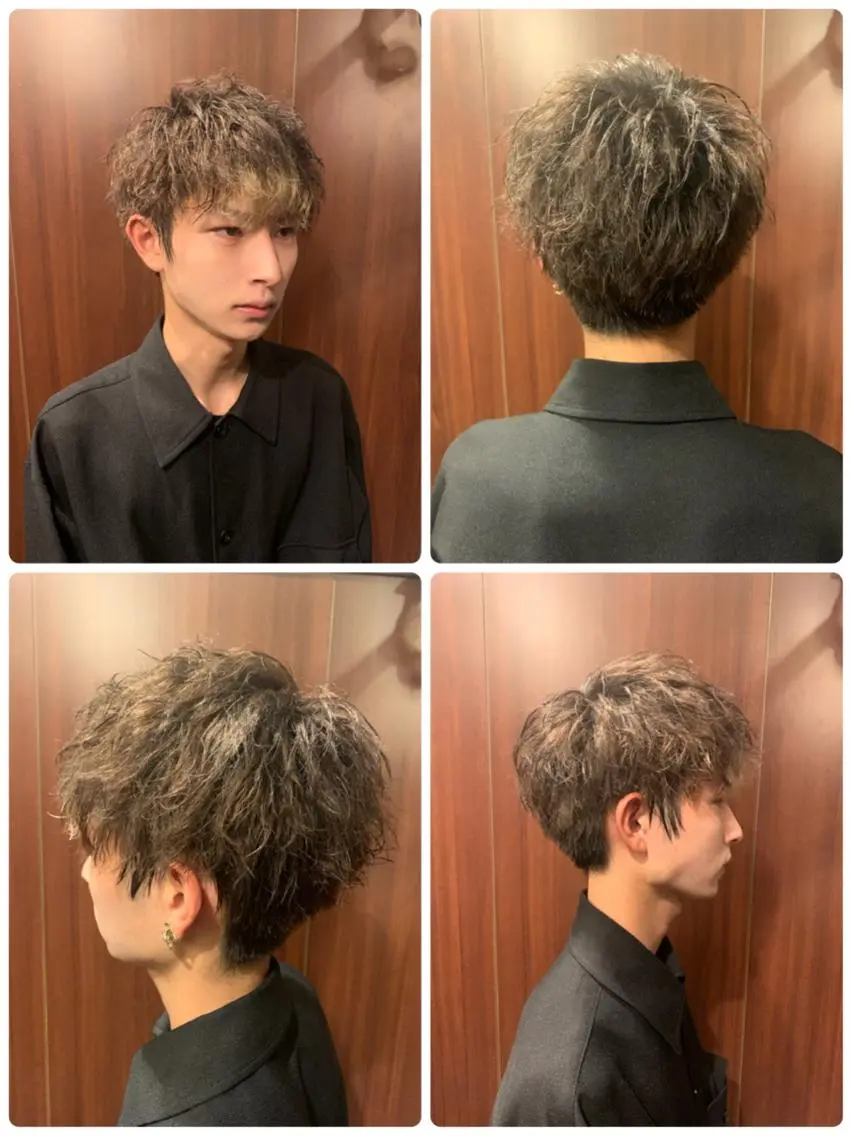 ショート パーマ メンズ カット パーマ 高橋 大輔のヘアスタイル