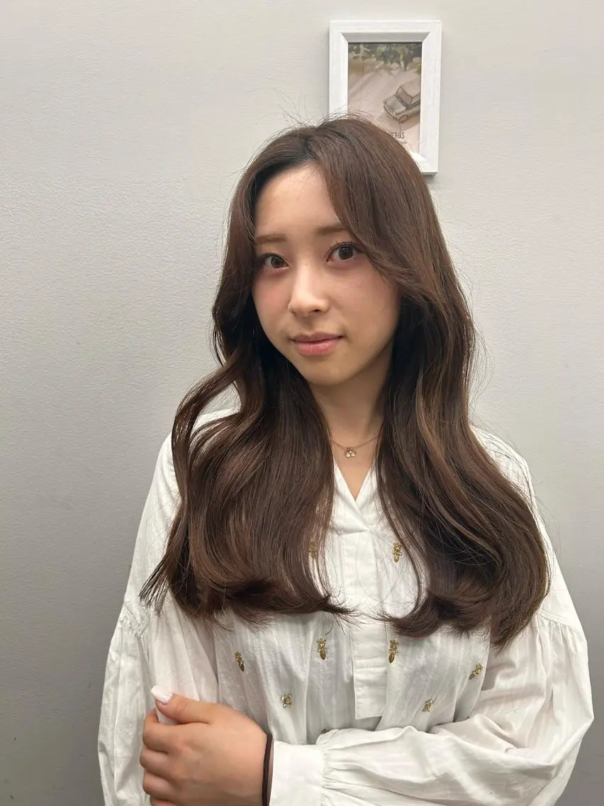ロング 韓国風🤍 イワサキ　リコ🍒のヘアスタイル