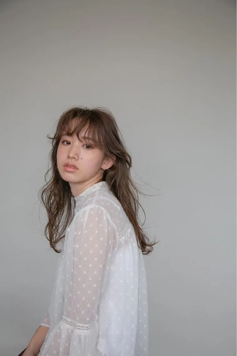セミロング カラー パーマ ヘアアレンジ エイジングケア/大人 デザイン/FRAMEのヘアスタイル