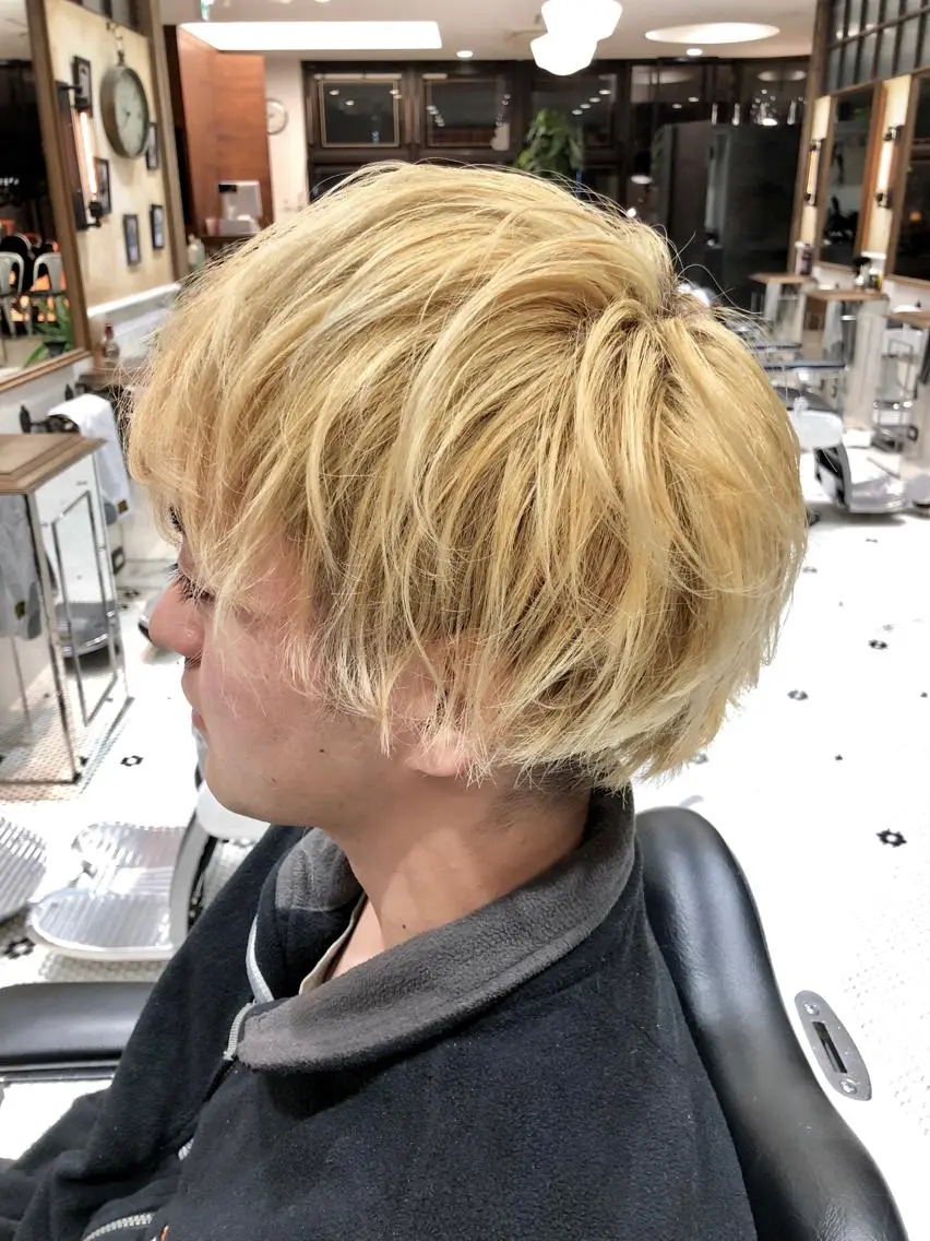 ショート カラー メンズ カット無料/髪質改善 髪質根本改善/艶髪のヘアスタイル