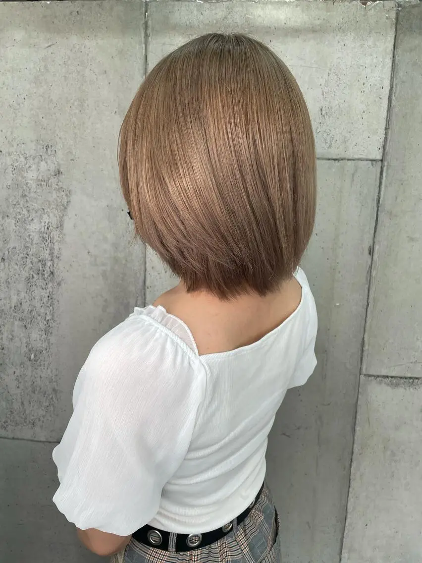ショート ヘアカラー トリートメント 大内 志穂のヘアスタイル