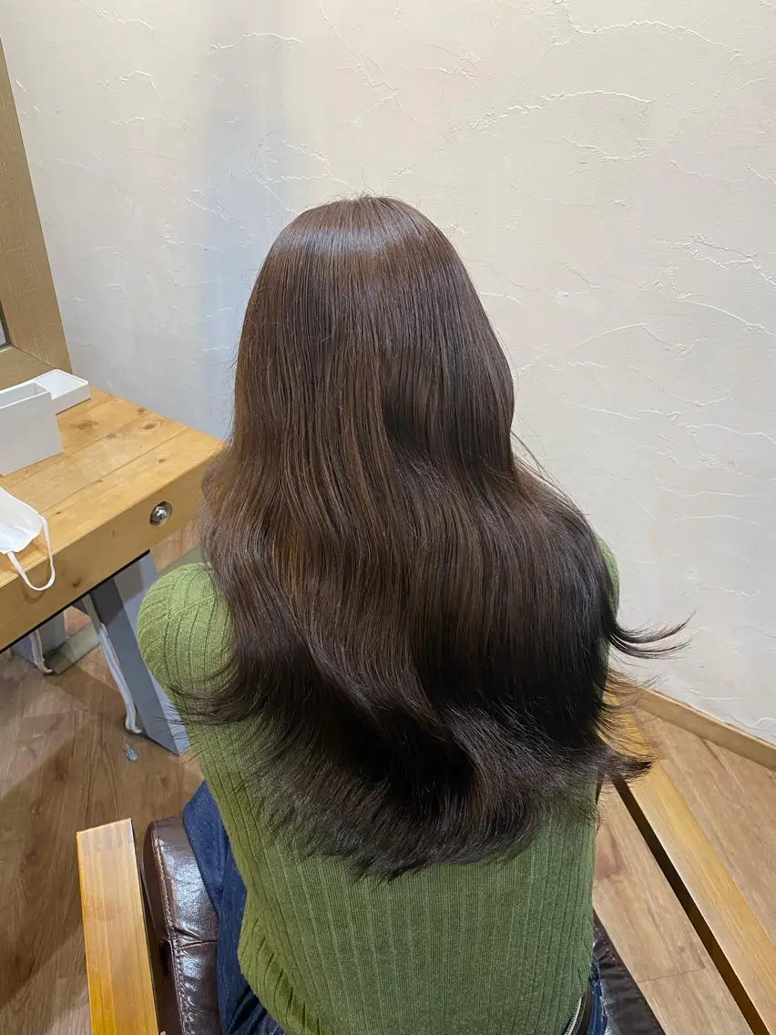ロング カラー ヘアカラー トリートメント 縮毛矯正/髪質改善 予約はリクエストからのヘアスタイル