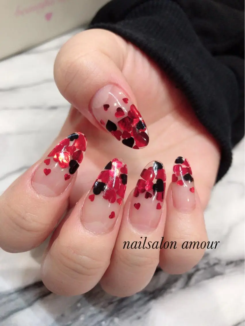 ネイル バレンタイン nailsalon ♡amour♡のネイルデザイン