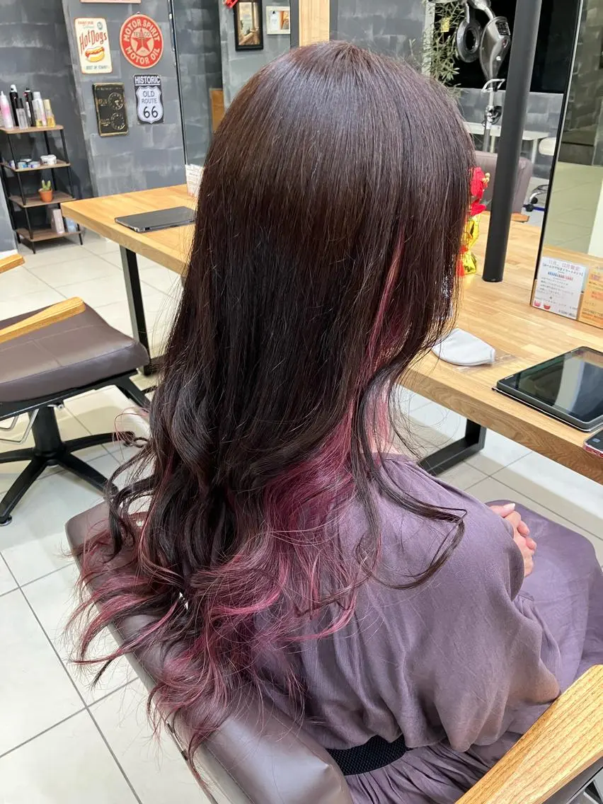 ロング カラー 🦔Laulu 菅原綾乃のヘアスタイル