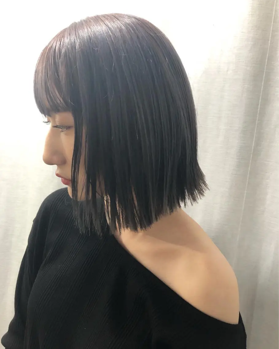 ミディアム カラー ブリーチ ケアブリーチ ラベンダーカラー ラベンダーグレー Pia ツボイ ケイタのヘアスタイル