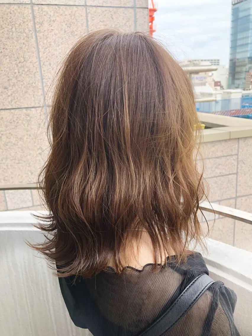 ミディアム カラーアンドケアリタ kitamuuuのヘアスタイル