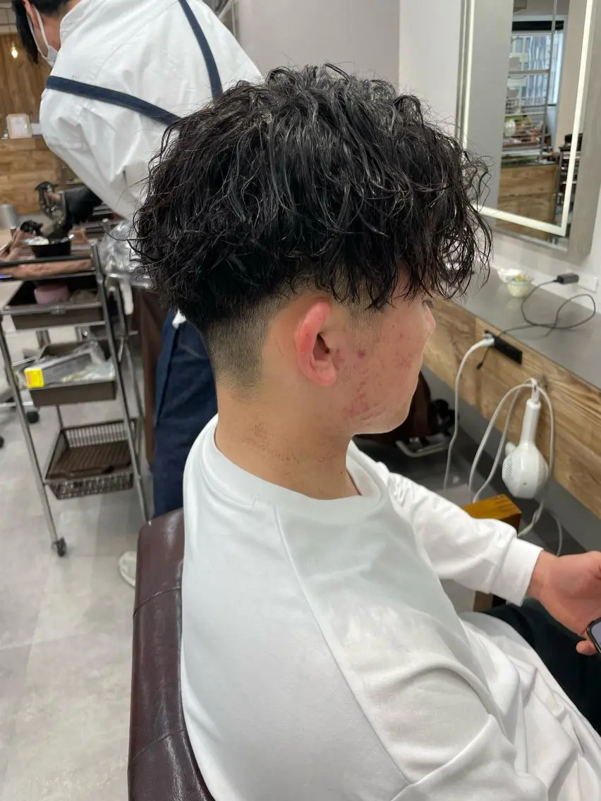 ショート パーマ ヘアアレンジ メンズ カット パーマ ヘアセット 🔥メンズ特化🔥 木村 祐太のヘアスタイル