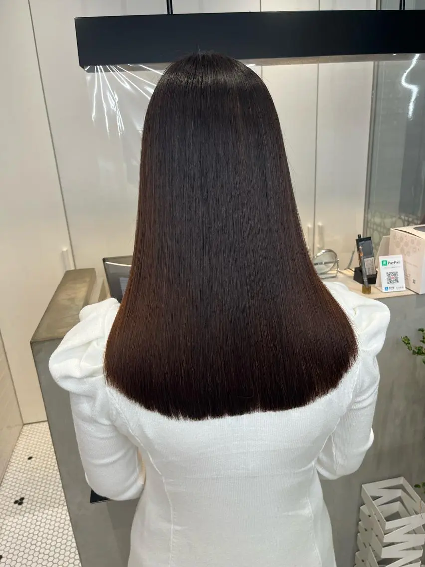 セミロング カット 縮毛矯正 トリートメント 【髪質改善特化･ 福田航洋】のヘアスタイル
