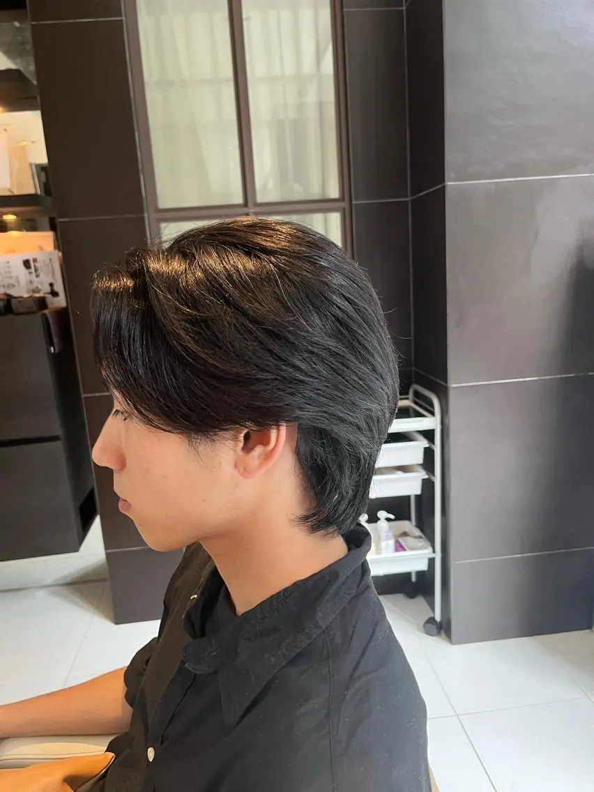 メンズ センターパート 髪質改善 川島　広大のヘアスタイル
