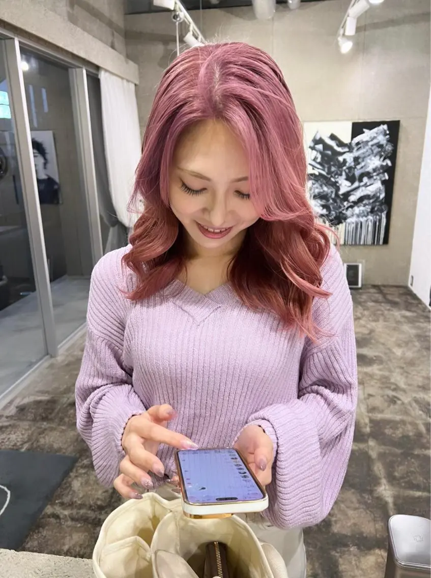 ミディアム カラー ヘアカラー eim AYUKAのヘアスタイル