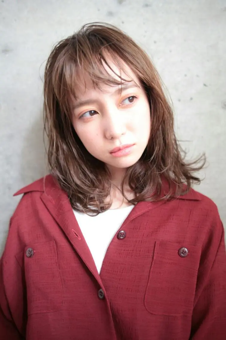 ミディアム カット パーマ 小田川 竜也のヘアスタイル