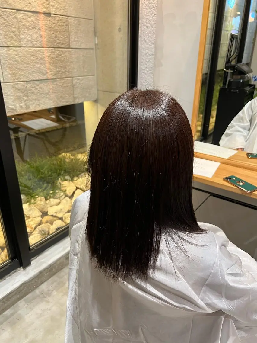 ミディアム カラー ひがし はるなのヘアスタイル