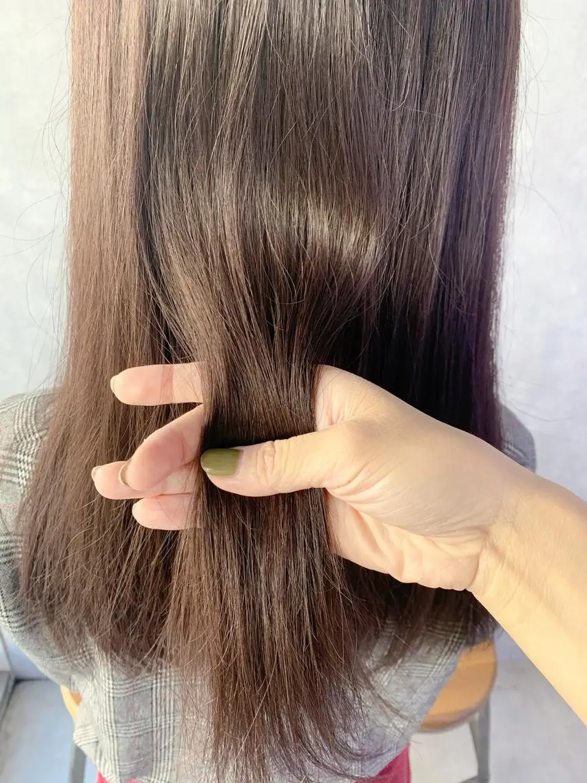 ロング 髪質改善 トリートメント カット ヘアカラー トリートメント No1韓国風レイヤー &カチモリ✨ /サキのヘアスタイル