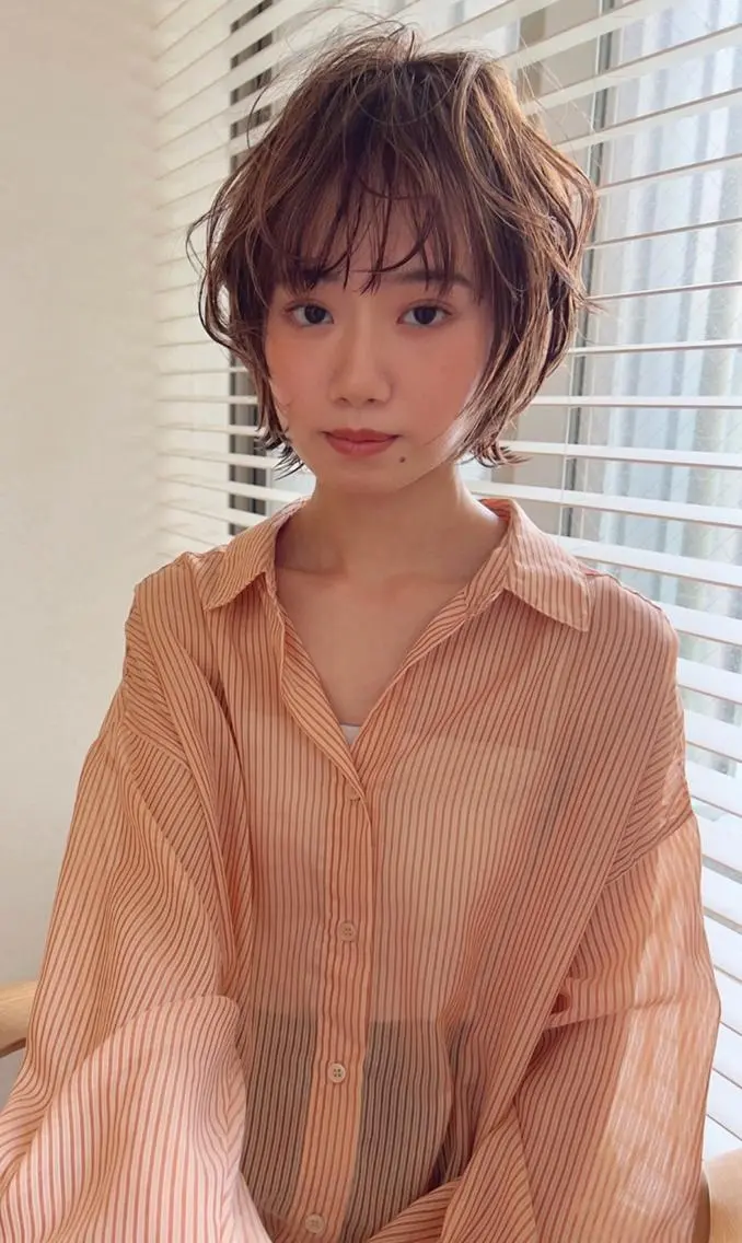 ショート ハッシュカット 韓国風ヘア レイヤーカット 縮毛矯正 カット ヘアカラー トリートメント GLROW 浦和 URAWAのヘアスタイル