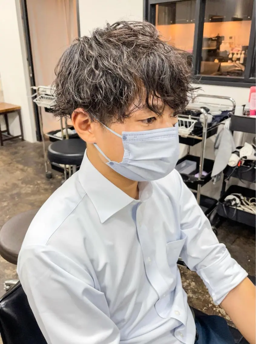 ショート パーマ メンズ カット パーマ メンズパーマ メンズ特化ryoのヘアスタイル