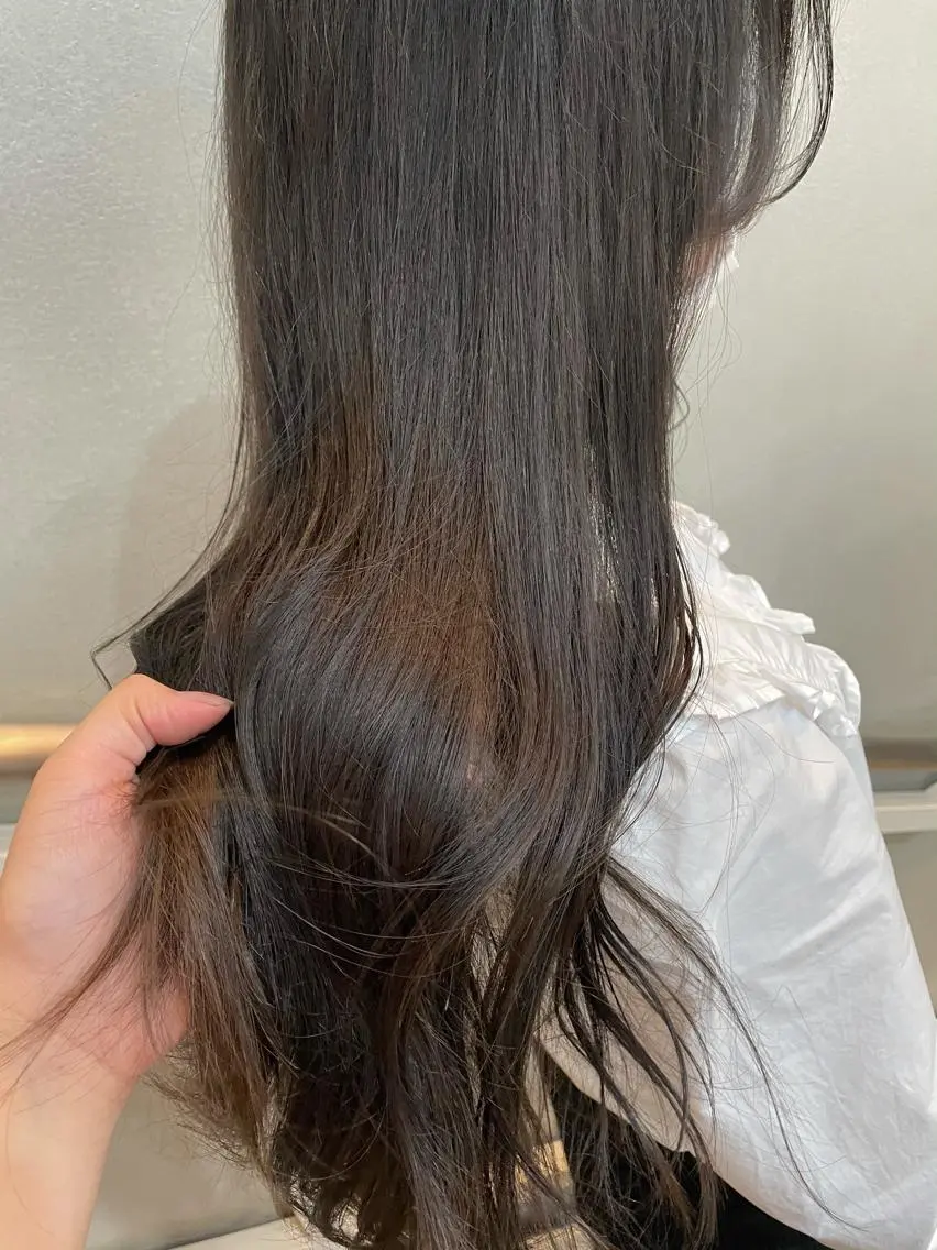 ロング カラー ブリーチ グレージュ 沖縄/ヘアアレンジ /ナカノのヘアスタイル