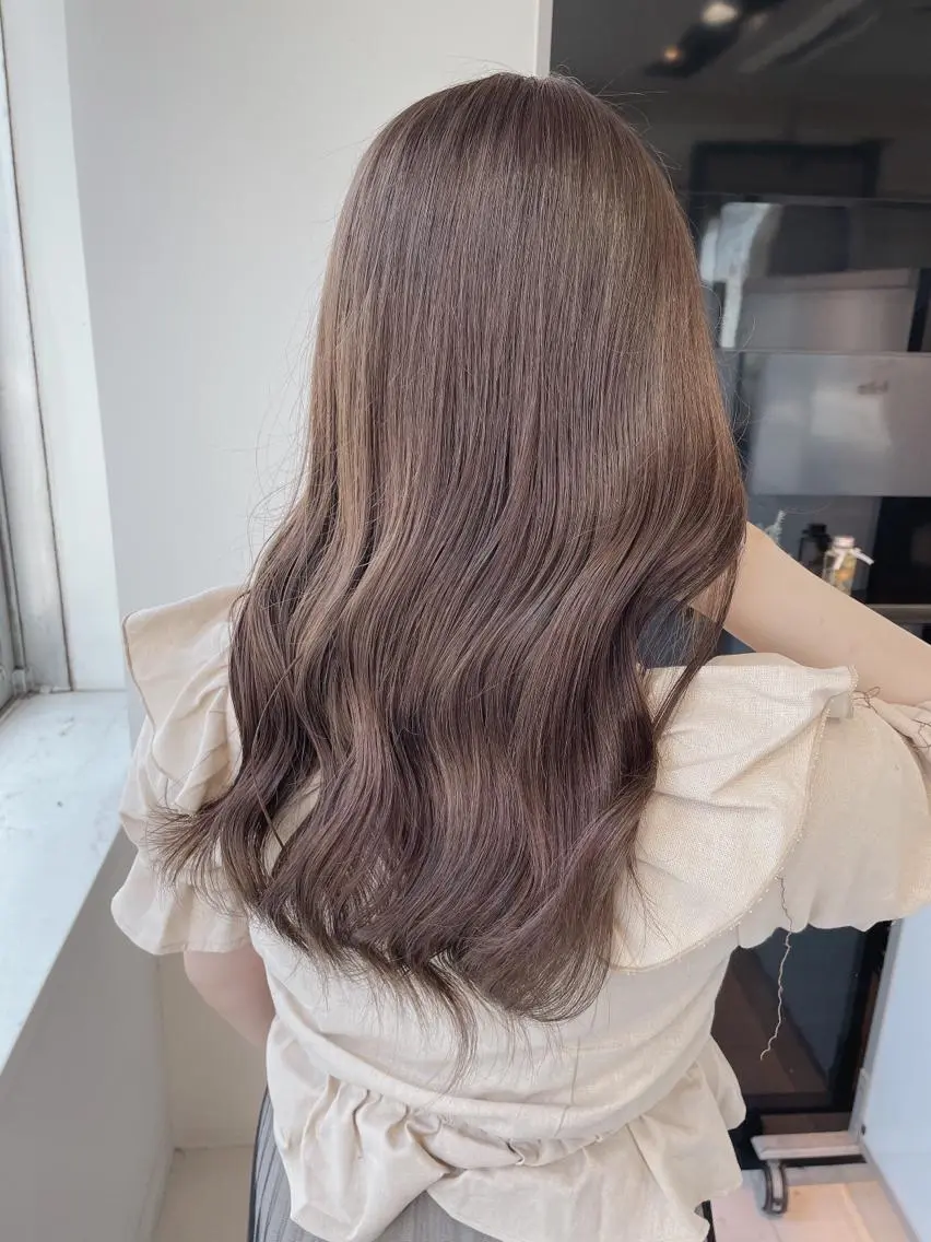 セミロング ヘアカラー トリートメント ヘアセット 髪質改善カラー🦋 田村のヘアスタイル