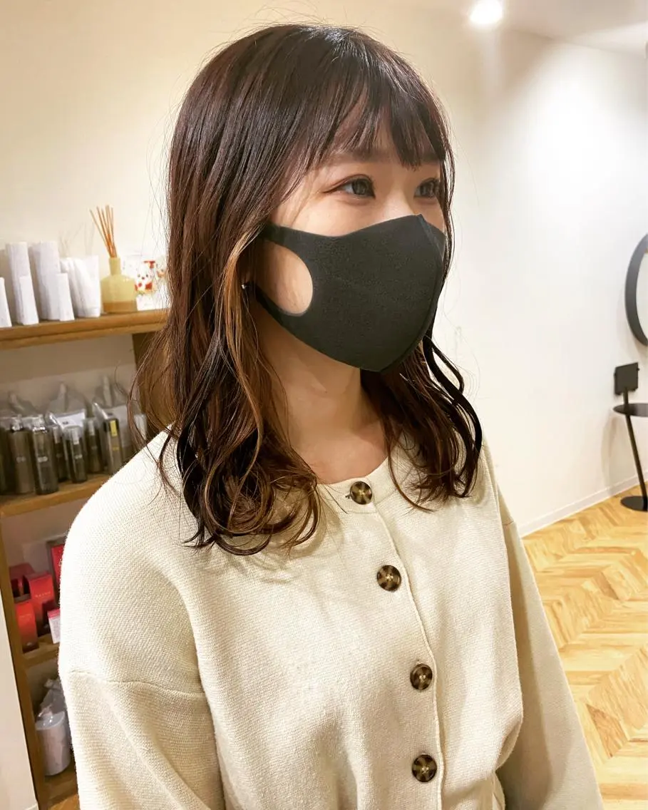 ミディアム カット ヘアカラー トリートメント 透明感/ツヤ髪/ さら艶/前田祥汰のヘアスタイル