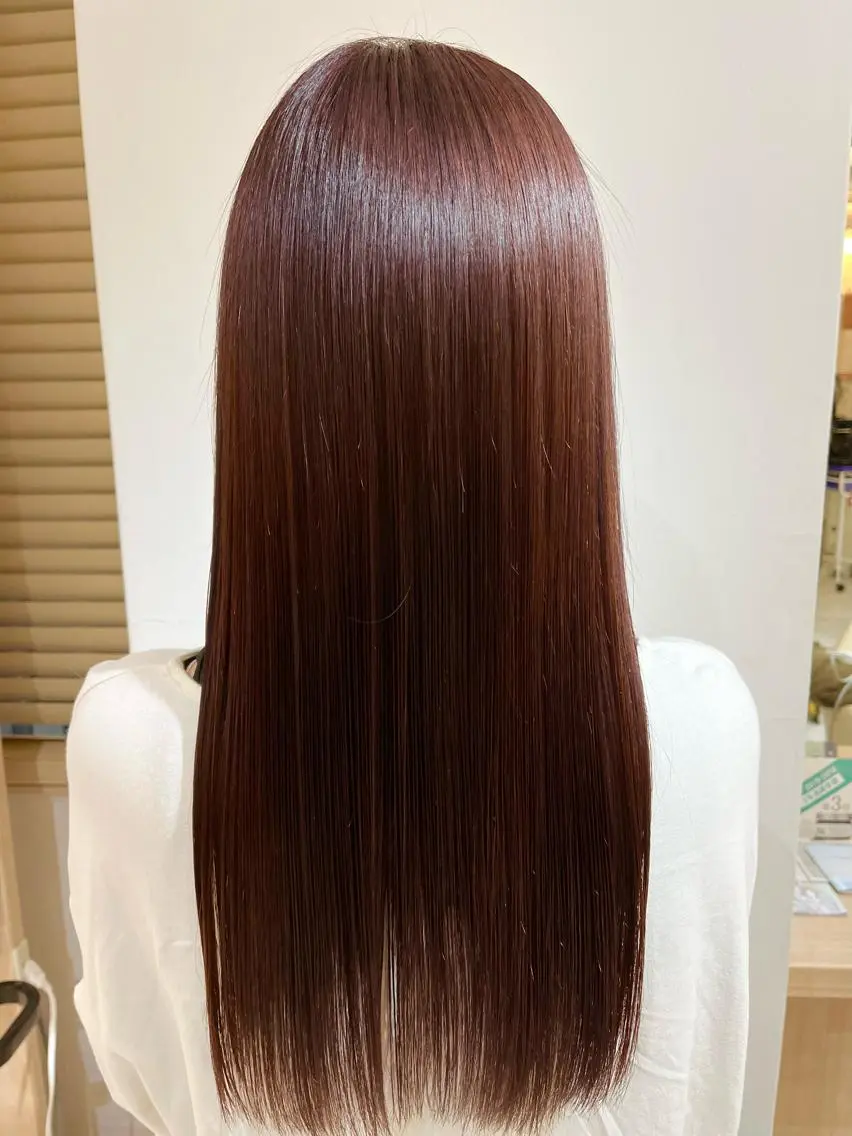 ロング レッドブラウン トリートメント 髪質改善✨/中屋敷 はじめのヘアスタイル
