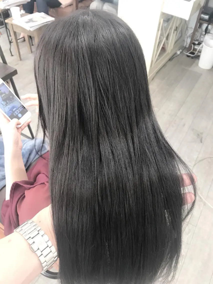 カラー ブルーカラー ブルージュ 透明感カラー ヘアカラー トリートメント ヘッドスパ グレージュ/髪質改善 Yamato.hのヘアスタイル