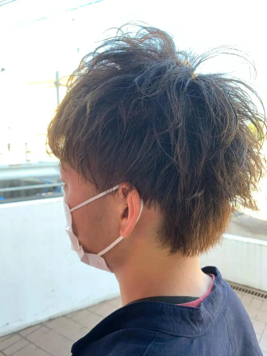 ショート メンズ メンズパーマ ユウ イチのヘアスタイル