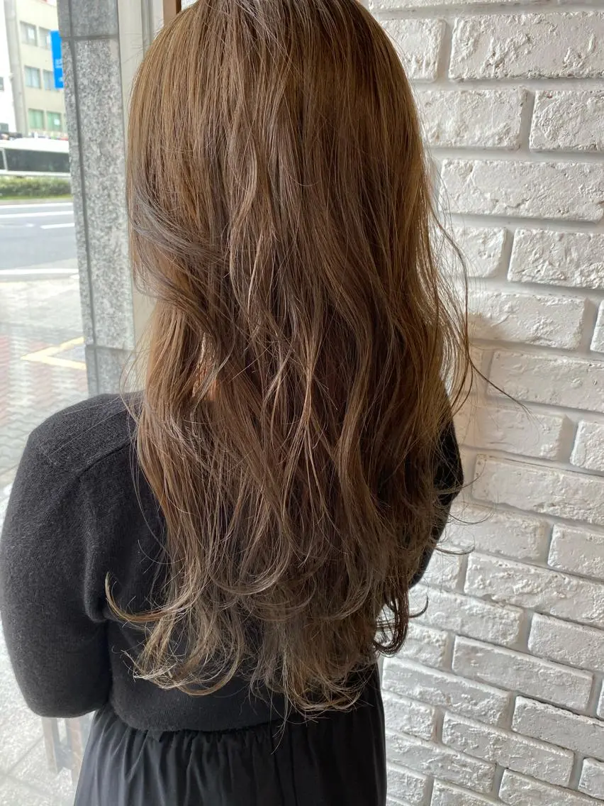 ロング カラー 透明感カラー カット ヘアカラー トリートメント 日比 貴大/ minim hairのヘアスタイル