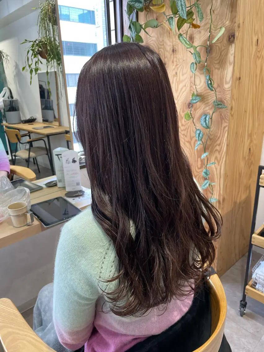 ロング カラー パープルカラー AMANE🌼 ハヤシサオリのヘアスタイル