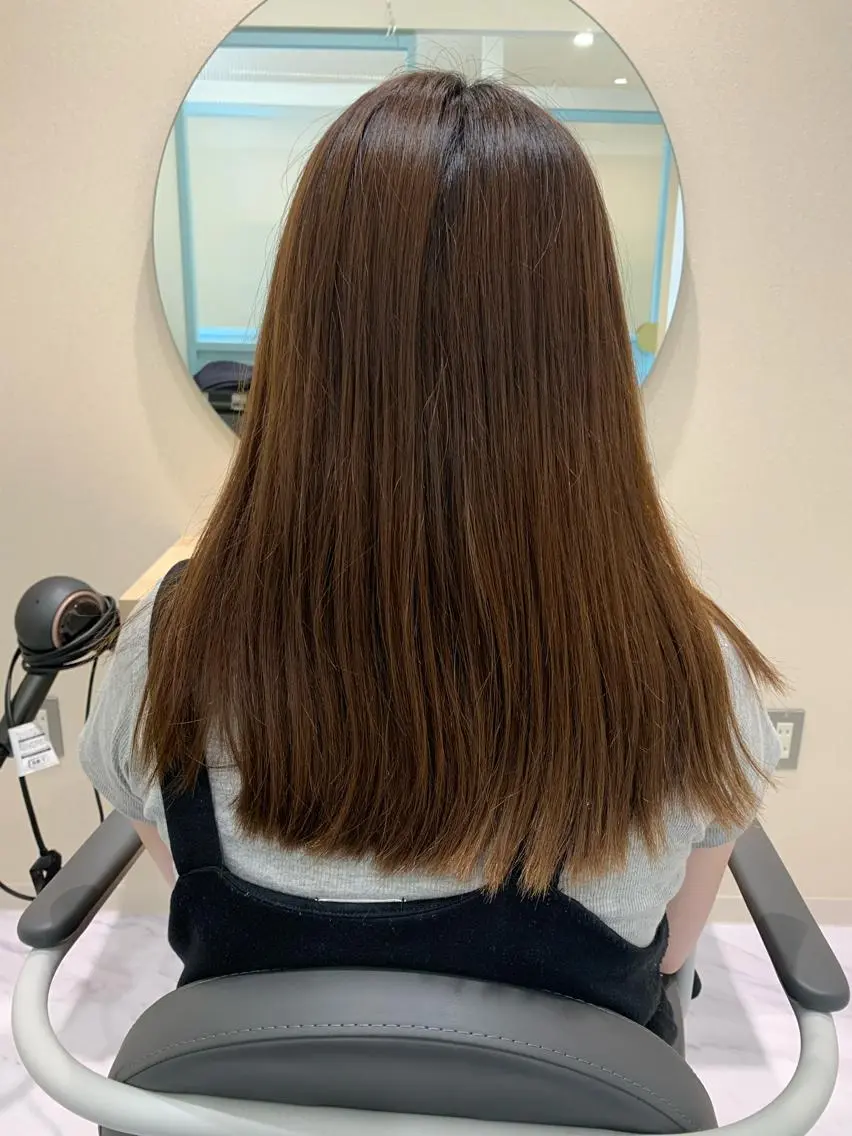ミディアム カット 縮毛矯正 トリートメント 丹野 圭太のヘアスタイル