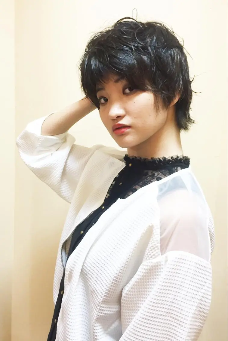 ショート カラー 黒髪 ショートヘア ⭐️バッサリカット モデル募集⭐️佐野のヘアスタイル