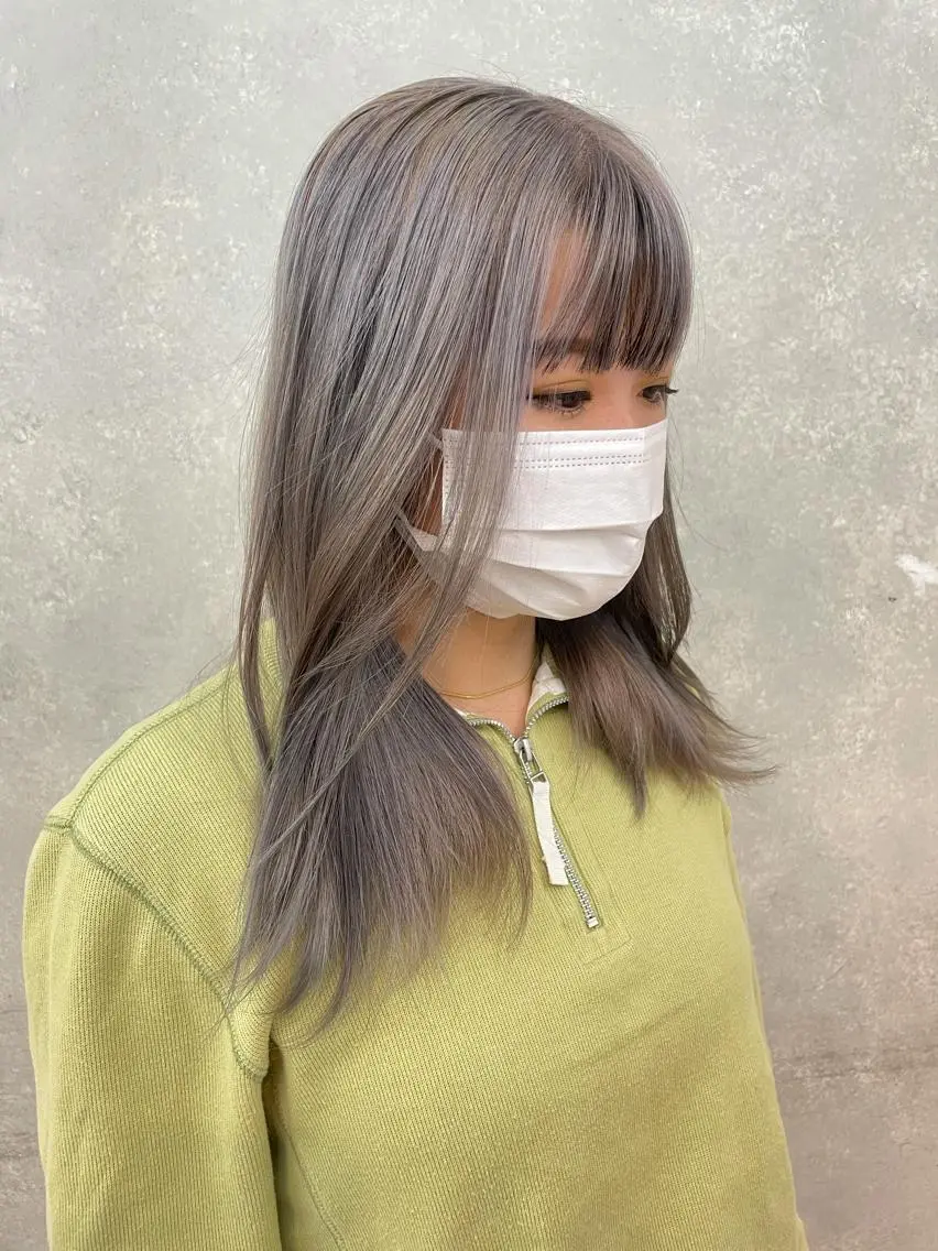 カラー ヘアカラー 🎀ボブ+ハイトーン シュカ👶🏻のヘアスタイル