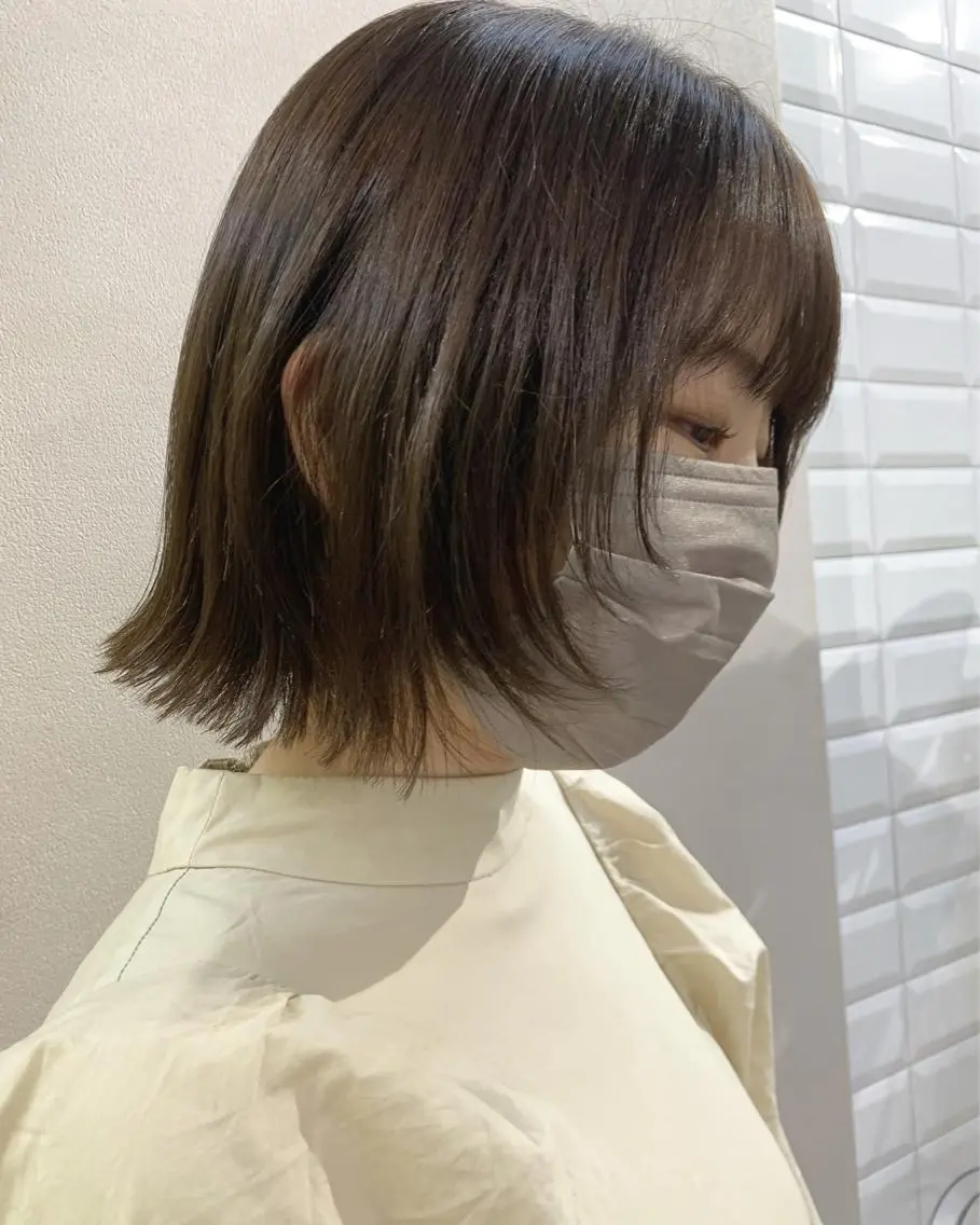 ショート カラー ボブレイヤー ボブ レイヤーカット hubhair レイヤー/透明感のヘアスタイル