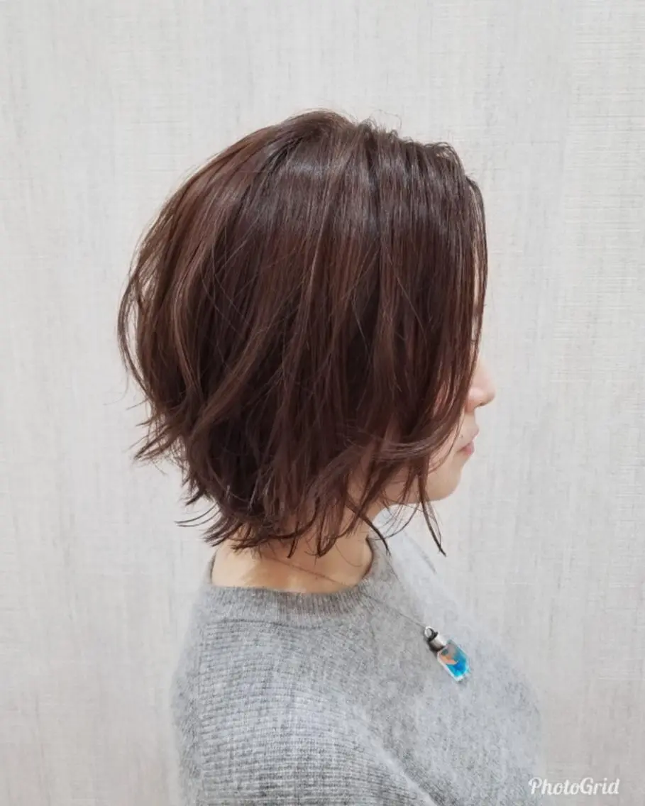 ショート カラー レイヤー×艶髪特化 代表 西村功平のヘアスタイル