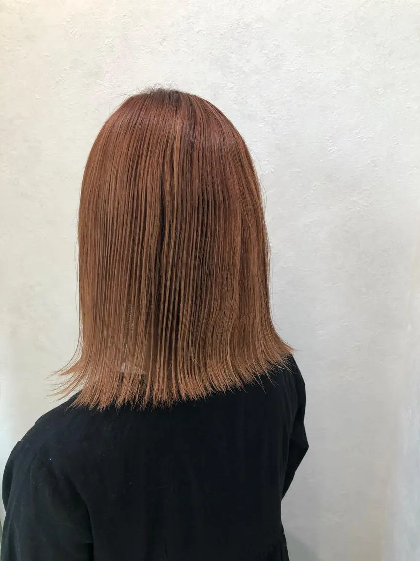 ミディアム カット ヘアカラー トリートメント 小松崎 結花のヘアスタイル