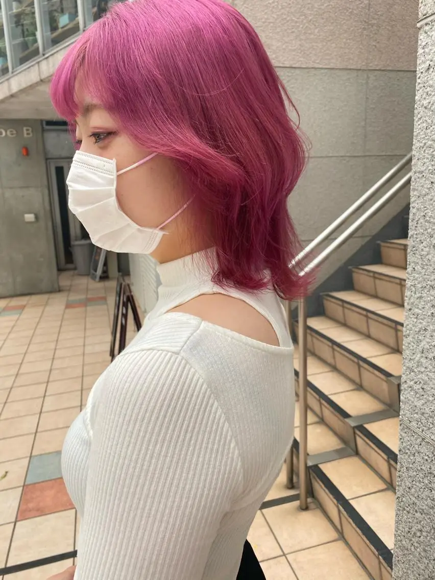 ミディアム カラー 💗💗韓国レイヤー yu-ki💗💗のヘアスタイル
