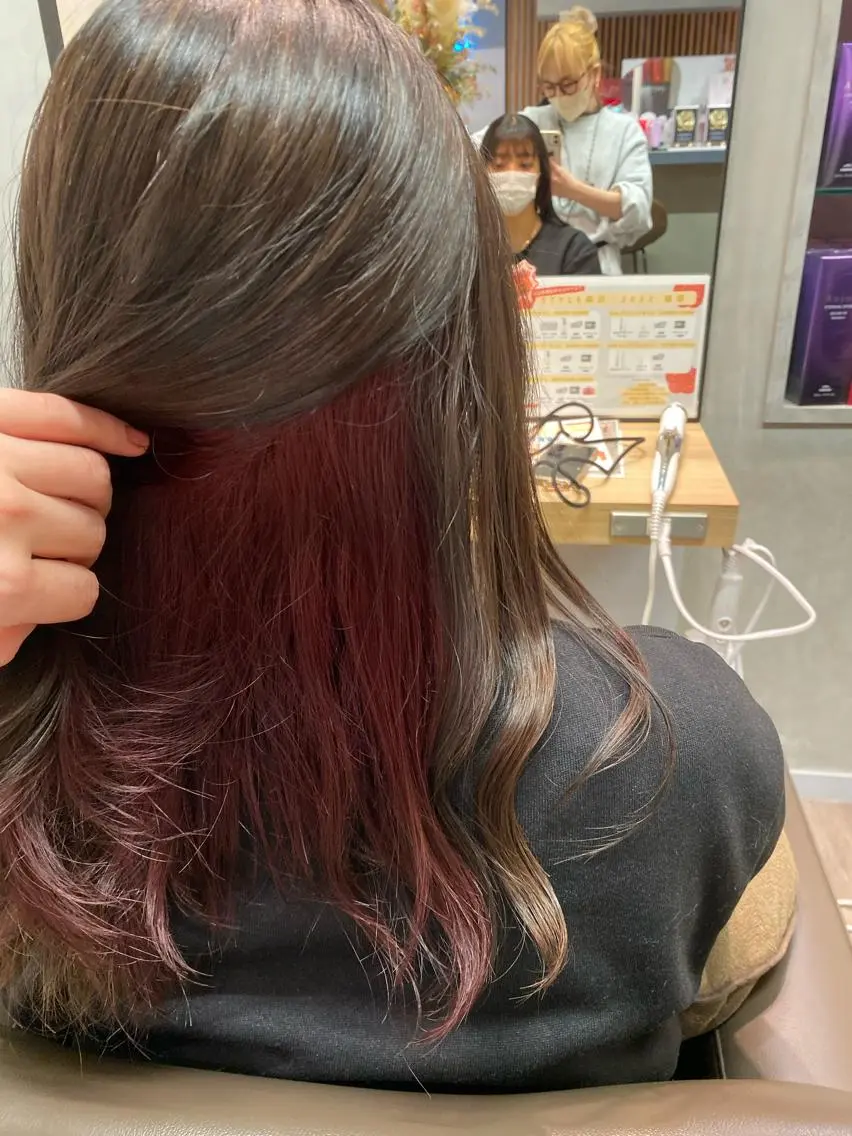 ロング カラー ヘアアレンジ 🎀 amii Hitomi  🎀のマツエク・マツパデザイン