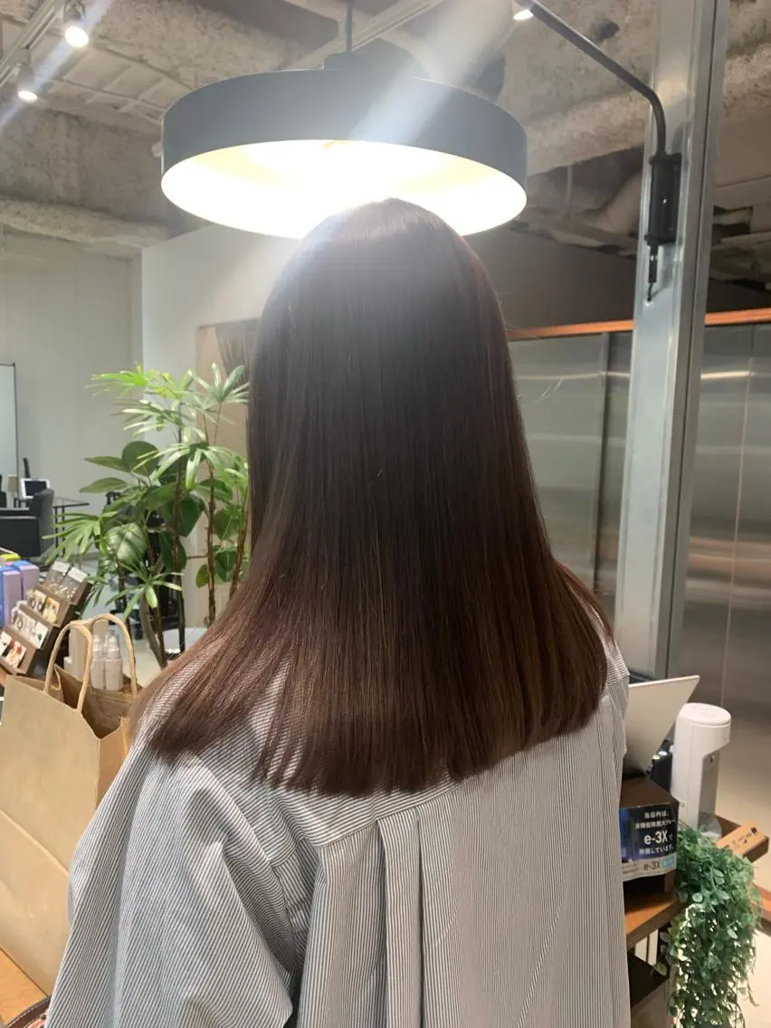 ミディアム カラー ベージュカラー ラベンダーカラー ラベンダーベージュ 顔まわりカット/ ボブ/SHIMADAのヘアスタイル