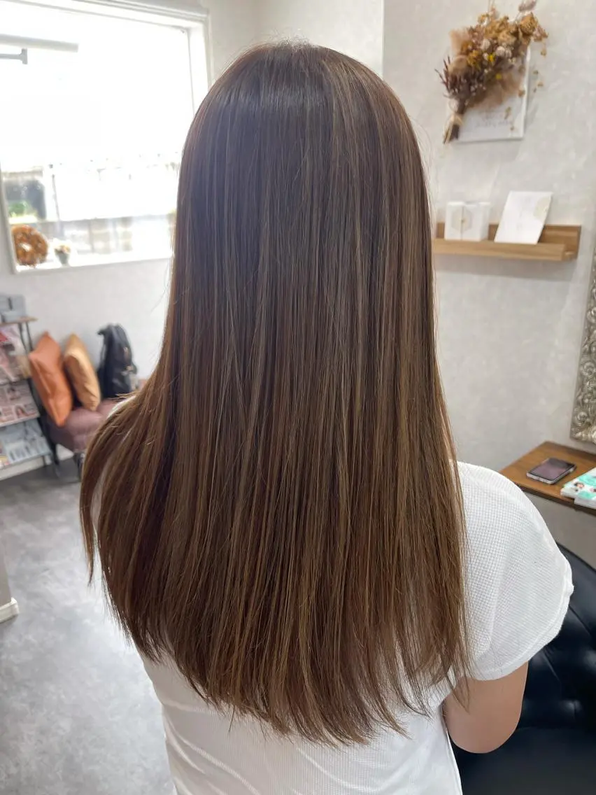 セミロング パーマ 縮毛矯正 Glad   中嶋 政文のヘアスタイル
