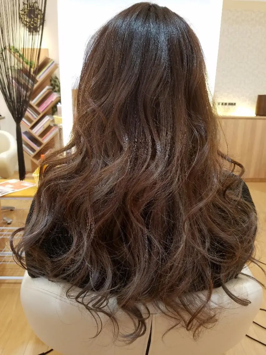 ロング カラー グレージュ ロング 髪質改善/ハイライト 小林秀樹のヘアスタイル