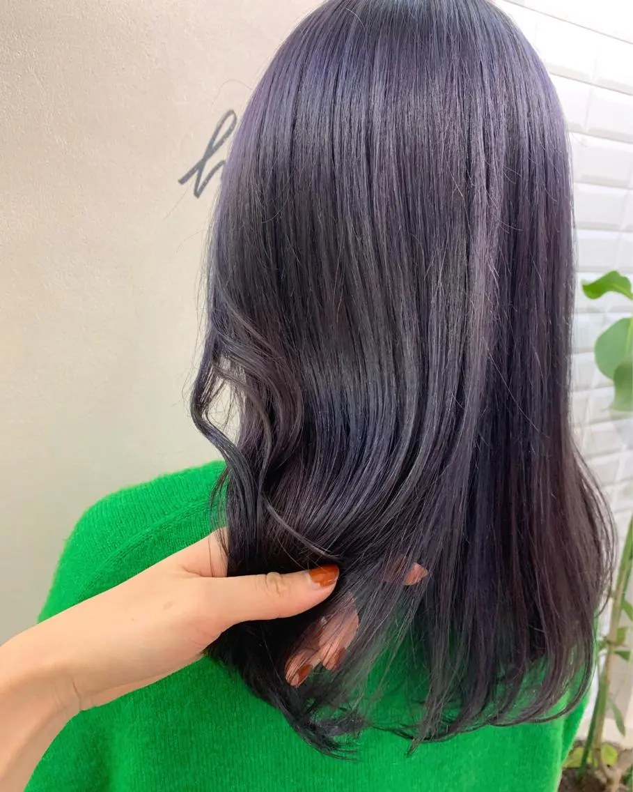 ロング カラー ブリーチ ラベンダーカラー カット ヘアカラー トリートメント hubhair レイヤー/透明感のヘアスタイル