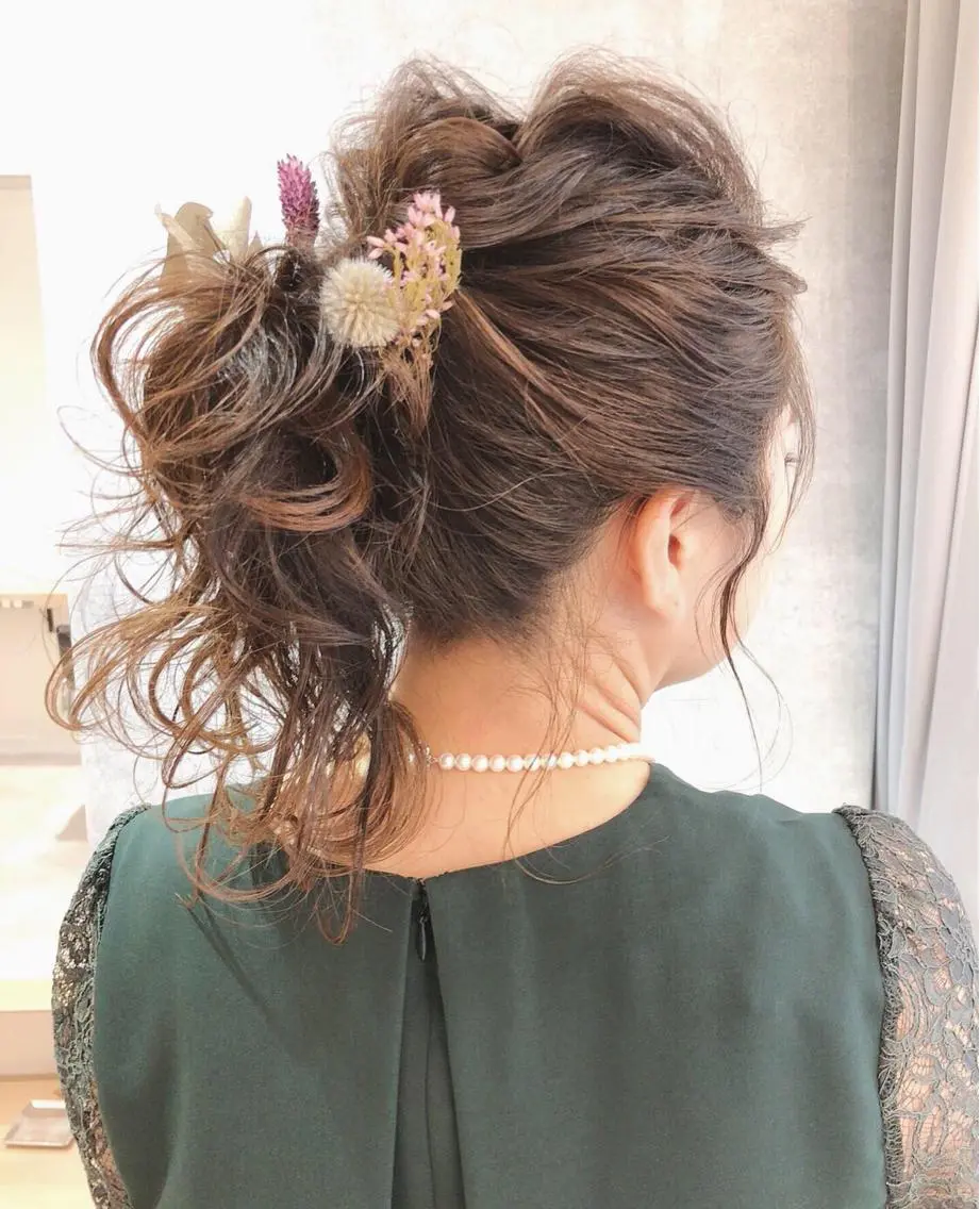 ヘアアレンジ ポニーテール 池田 みのりのヘアスタイル