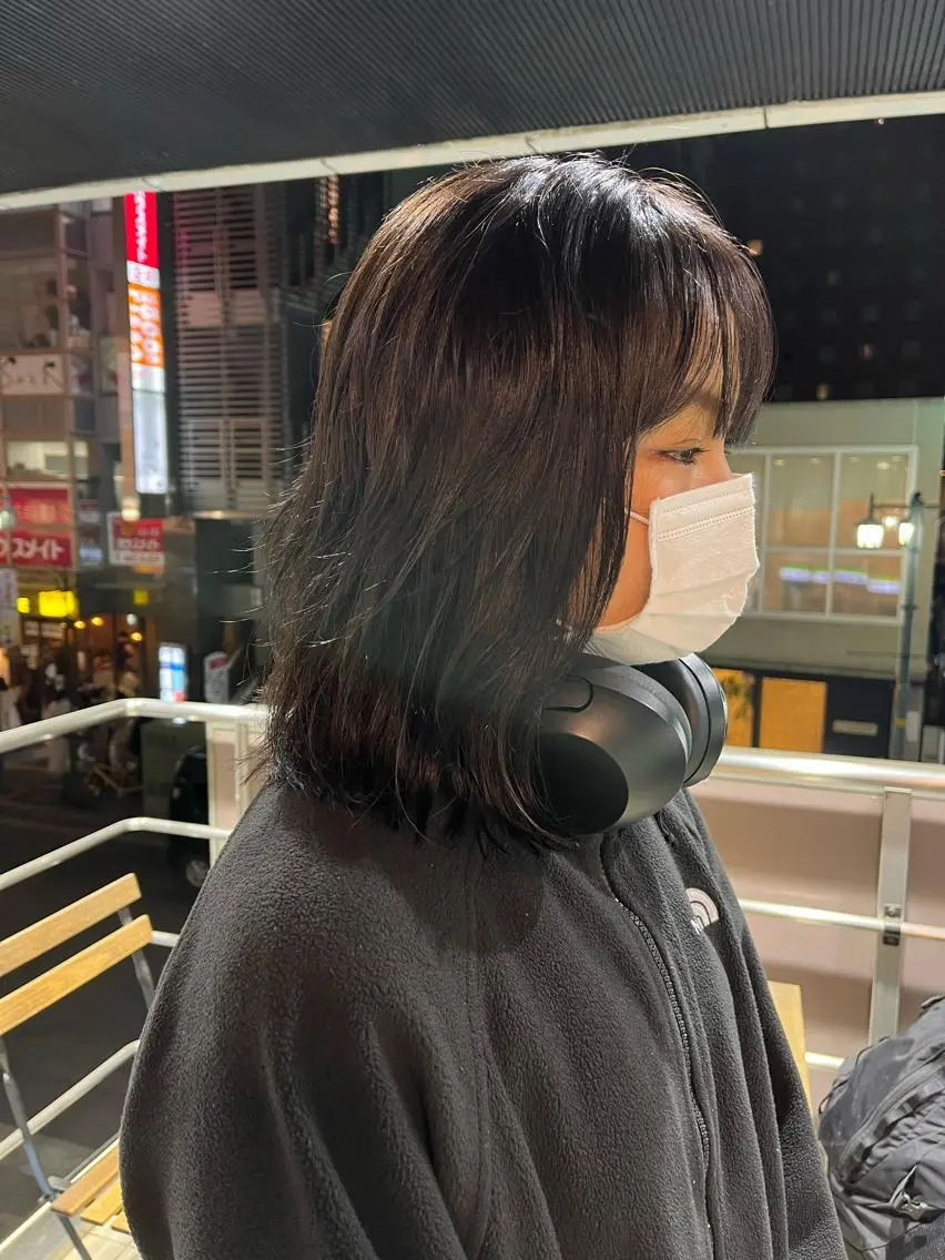 カラー ブリーチ ブラウンカラー ケアブリーチ ダブルカラー イヤリングカラー カットパーマ 🌀あさみのヘアスタイル