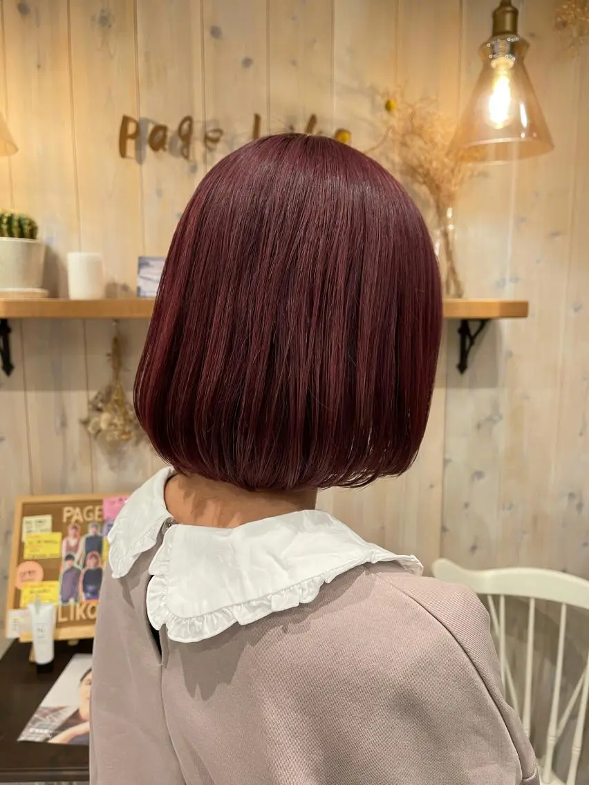 ショート カラー ピンクカラー ピンクパープル パープルカラー ヘアカラー アニメオタク美容師/ miharuのヘアスタイル